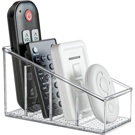 Fjernbetjeningsholder egnet til opbevaring af små fjernbetjeninger til skrivebords-tv - Fjernbetjeningsholder i plast