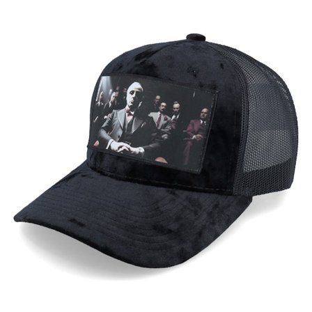 Calza Pennello - Black trucker Czapka Z Daszkiem - Mob Boss Velvet Black A-frame Trucker @ Hatstore