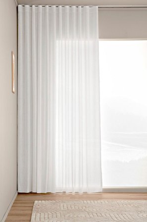 Hasta - Hotelgardin Skimra - Hvid - Gardinfag med rynkebånd - 280 - Fra Homeroom