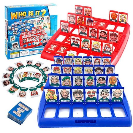 Hvem der? Morsomt klassisk brettspill leketøy gave til barn, foreldre og familie_jar