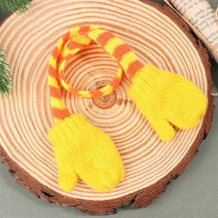 1/12 dukkehus strikke skjerf hansker Dukkehus juledekor