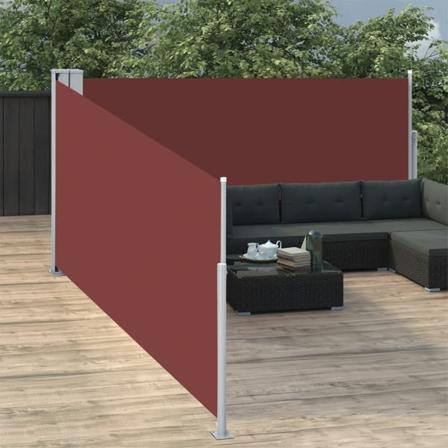 vidaXL Infällbar sidomarkis brun 100x1000 cm Brun