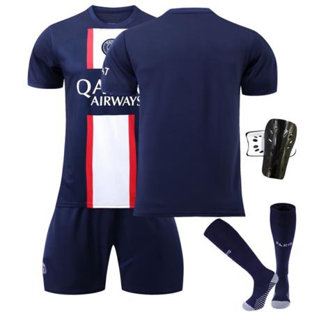 2022 Paris Hemmafotbollströja Kit-vit Blå Xs