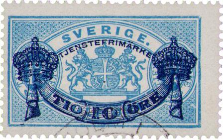 Sverige 1889 - AFA 12 - Stemplet