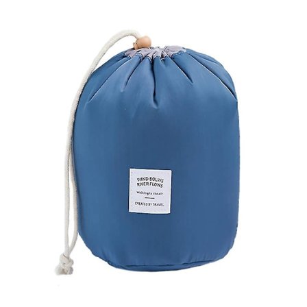Large Capacity Multifunctiona With Drawstring Cylinder Multiple Pockets Cosmetic Bags