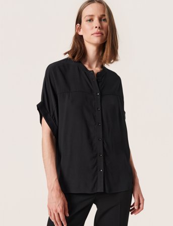 Soaked in Luxury Slhelia Shirt Ss - Black - M