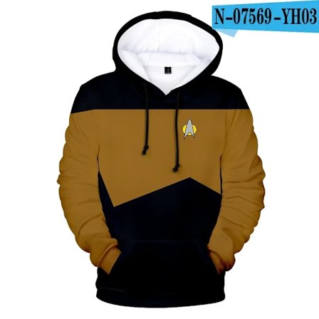 Het Film Star Trek 3D Hoodies Sweatshirts Mode Långärmade Kläder Star Trek Cosplay Hoodies Plus Size Män/Kvinnor Streetwear