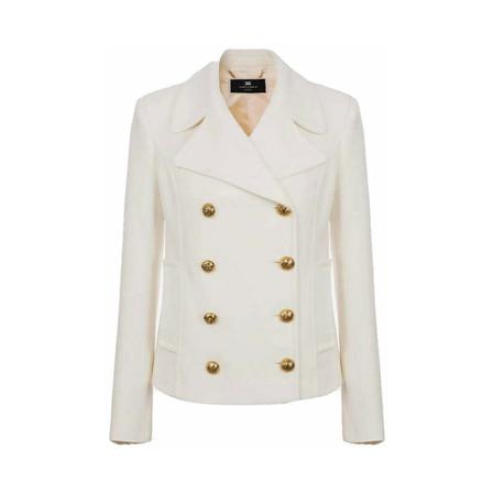 Elisabetta Franchi Blazers , Wit , Dames , Maat: S