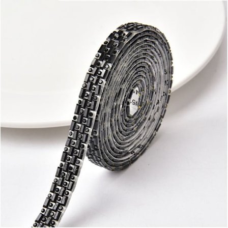 5 Yard självhäftande Rhinestone Rhinestone Tejp SVART