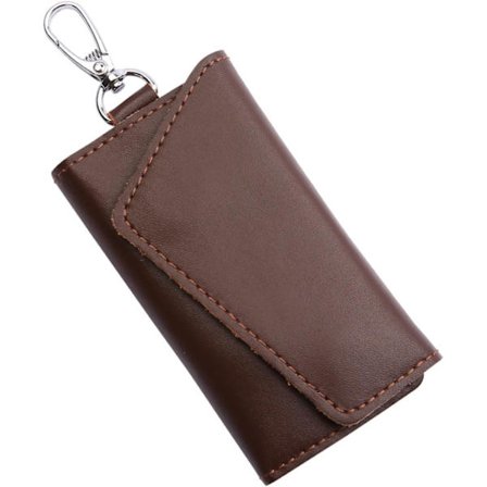 Genuine Leather Key Case, Car Key Bag with Key Chain, Multifunctional, Large Capacity Key Pouch