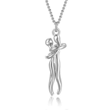 Par Gaver Halskæde til Kæreste Kæreste, Kærlig Knus Halskæder Vedhæng Mand Kone Gave til Fødselsdag Jul Valentinsdag[HK]