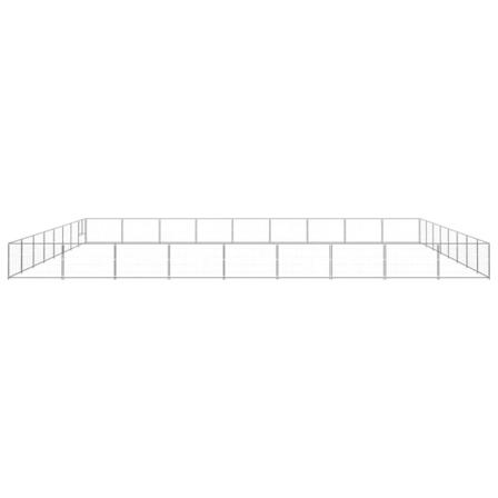 Vidaxl Hundgård Silver 72 M² Stål Silver