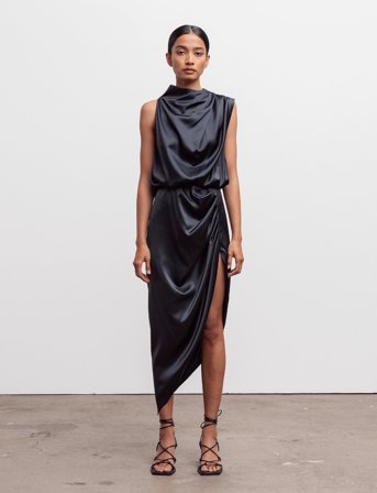 Ahlvar Gallery Tilda Dress - Navy - XS