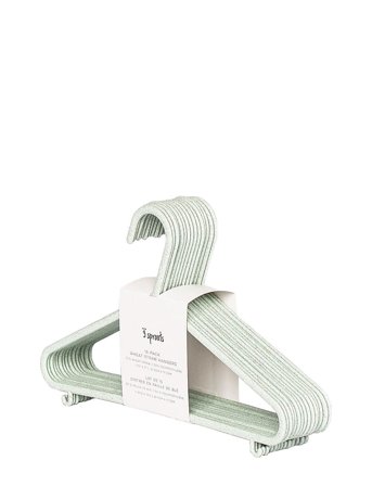 3 Sprouts 3 Sprouts Wheat Straw Hanger (Set Of 15), Green - Green - 29.21X0.64X18CM