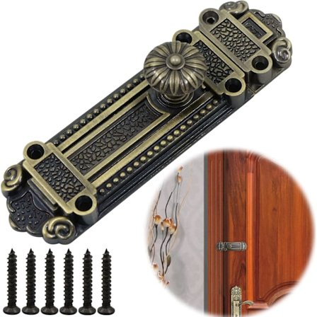 Hængeslås Hasp Spænde Lås, Vintage Design Legering Hasp Retro Stil med Skruer og Nøgle, Retro Lås til Træ Smykkeboks Skab Dekorativ