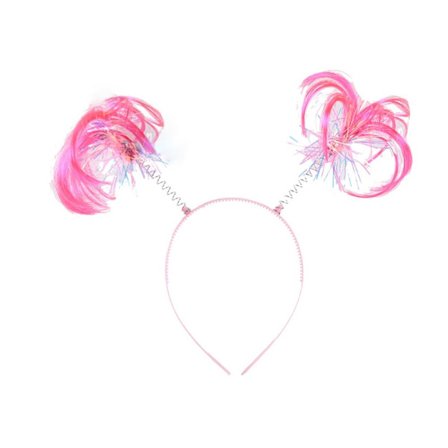 Tinsel Wrapped Hestehale Pannebånd Blå Hestehale Pannebånd ROSA