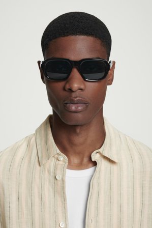 COS Homme Lunettes De Soleil Aviateur Carrées in Noir