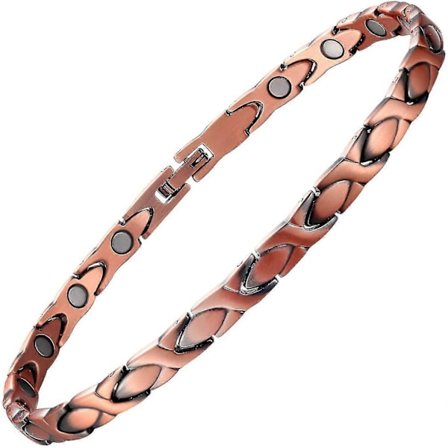 Kvinnors Koppar Armband Fotkedja 10.0 Tum Justerbar Fotkedja - WELLNGS