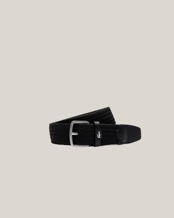 Lacoste 35 STRETCH WOVEN BELT Musta Asusteet Pojat - Kids Brand Store