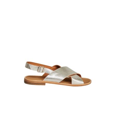 Anthology Paris Birmanie laminated leather Sandaler Grå, Dame Sandaler, Størrelse: 37 EU