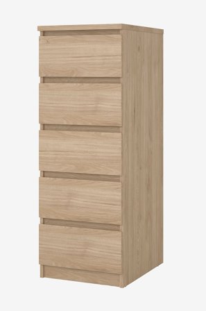 Tvilum - Naia lipasto 5 laatikkoa - Paketti - Ruskea - Lipastot - - Homeroom