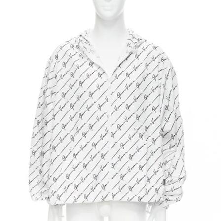Versace Pre-owned, Pre-owned Nylon outerwear Wit, Dames, Maat:S,print