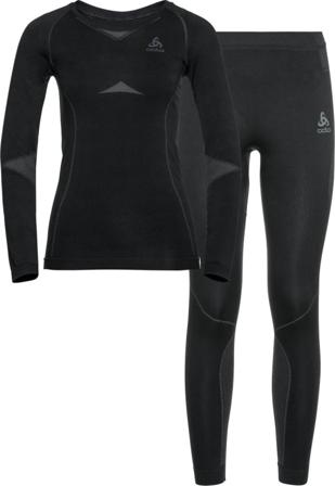 Odlo Women ́s Set Long Fundamentals Performance Warm Women base layer set Black XS