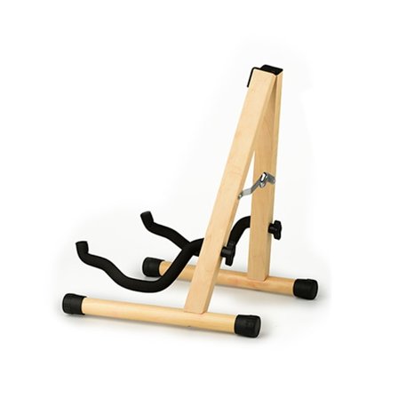 Stativ i massivt træ, elguitarstativ, sammenklappeligt A-stativ til elbasinstrumenter