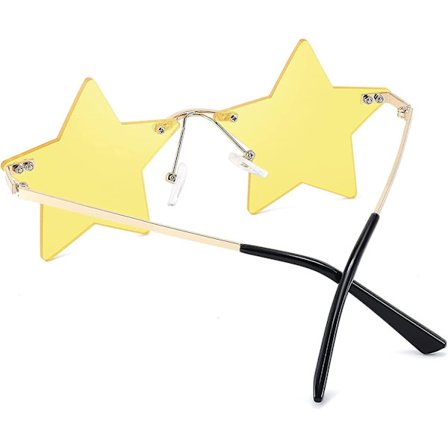 Ubiuo Bågløse Stjerneformede Solbriller Dame Herre Personlighet Pentagram Party Briller Trendy Fargede Briller B2833