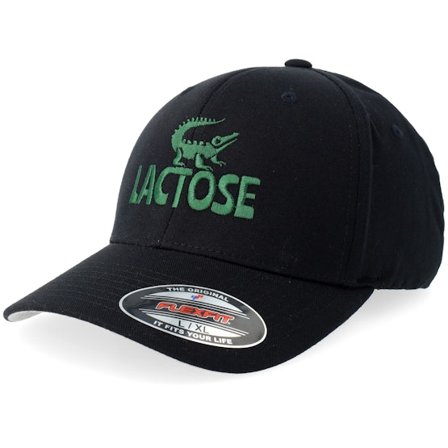Iconic - Black flexfit Czapka Z Daszkiem - Lactose Crocodile Black Flexfit @ Hatstore