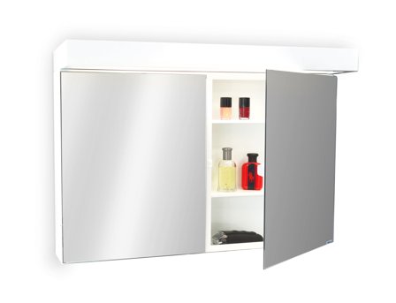 Gårö Plåtprodukter Emir 2 Badrumsskåp 800 x 500 x 115 mm, 4 plåthyllor, Badrum