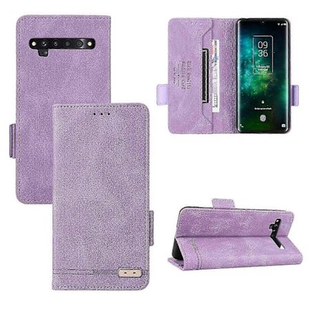 TCL 10 Pro Magnetiskt Flip Läderfodral med Säkert Lås