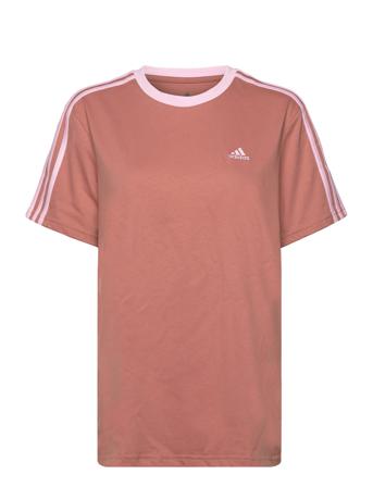 Essentials 3-Stripes T-Shirt T-shirts & Tops Short-sleeved Korall Adidas Sportswear*Betinget Tilbud