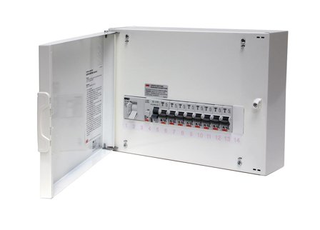 Garo NUML 14-1 Sentralapparat utenpåliggende, IP30 1 x 14 moduler, Elfordeling & strømforsyning