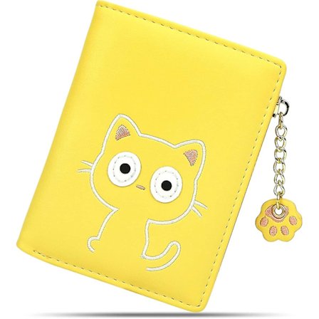 Sød Pung Damer Lille. Tynd Bifold Læderpung Til Kvinder Med Rfid