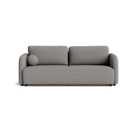 Arezzo 3-Sitzer-Schlafsofa, Stauraum, Loop Grau, modernes Design, Bettkasten, bequemer Bonell-Federkern, hochwertige Polsterung, 93cm Tiefe