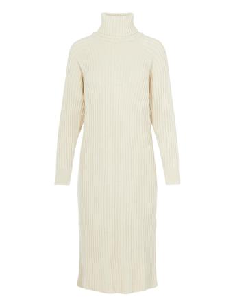 Yasmavi Ls Knit Roll-Neck Dress - Ca Cream YAS