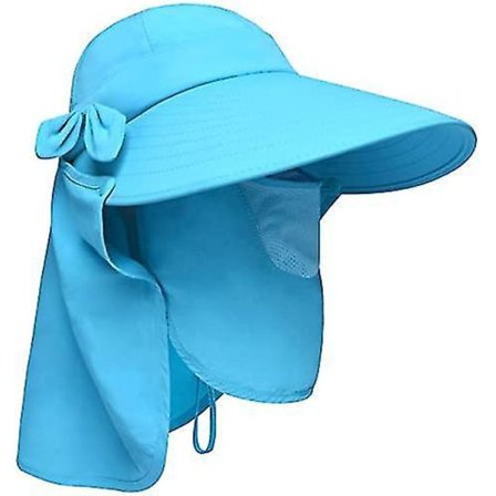 Women's Upf+50 Sun Visor Detachable Flap Hat Foldable Wide Brimmed Uv Protection Face Mask Hat