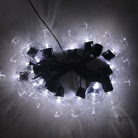 Globe Solcelle-Lyslenke LED G50 Pære IP65 Vanntett