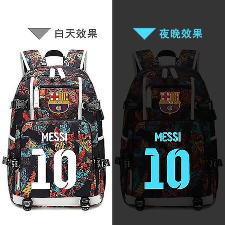 Lionel Messi Perifer Fodbold Skoletaske Skuldertaske Høj Kvalitet