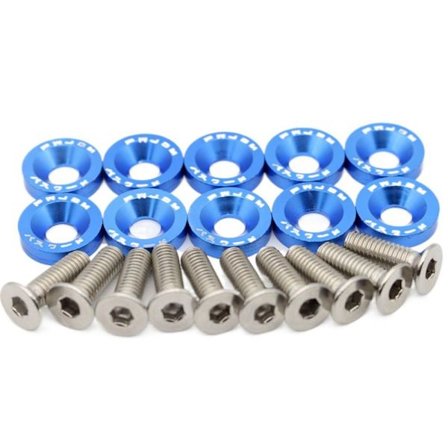 10 Stk/Pakke Bilmodificerede Skruer Hex Fasteners BLÅ