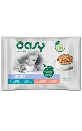 Oasy Bocconcini In Salsa Per Gatti Adulti Multipack Fish