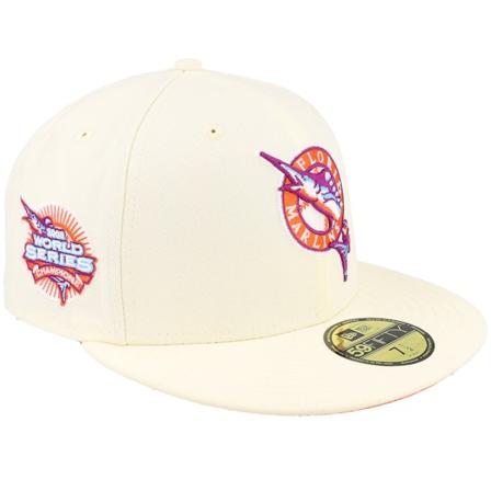 Кепка Miami Marlins Interstellar 59FIFTY Cream Fitted - New Era - White