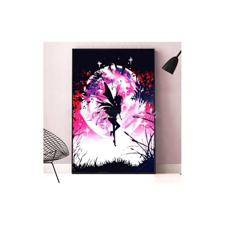 5D Diamantmaleri Figur Elf Landskab Fuld Diamant Krydssting