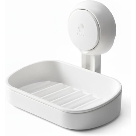 Avtagbar tvålkopp med sugpropp - Lätt att rengöra och flytta - För badkar, dusch eller handfat