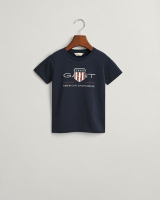 GANT - Archive shield t-skjorte til barn, unisex evening blue
