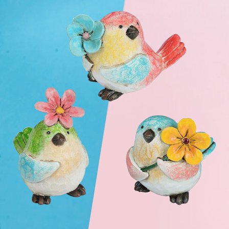 Fåglar Dekoration Harts Fåglar Djur Figur Dekoration Gräsmatta Ga