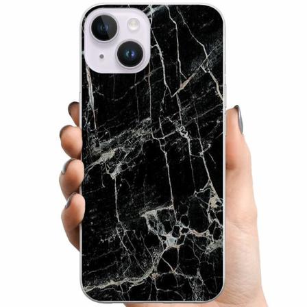 Apple Iphone 14 Plus Tpu Mobilskal Marmor Svart