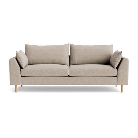 Ofelia 3 personers sofa - Boston Beige - 223x92x85cm - Sofa, 3 personers sofa - Inkl. Pyntepuder, Blød/Medium Komfort - Beige