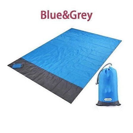 Vandtæt Lomme Strandtæppe Foldbart Campingunderlag Madras Bærbart Letvægtsunderlag Udendørs Picnic Tæppe Sand Strandtæppe 140x200cm/200x210cm